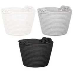 B&M Cara Rope Basket With Handle - Grey -B&M Home Sales Store 395880 cara rope basket with handle main