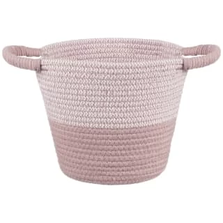 B&M Two Tone Rope Basket - Pink 1 B&M Two Tone Rope Basket - Pink