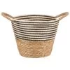 B&M Stripe Top Basket With Handle - Mono