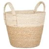 B&M White Bottom 2 Tone Wicker Basket