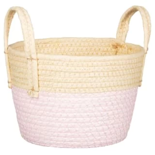 B&M Wicker Basket - Pink 1 B&M Wicker Basket - Pink