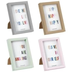 B&M Colourblock Frame 4 X 6" - Gold -B&M Home Sales Store 396247 396248 396249 396250 basic colourblock frame 4x6 group