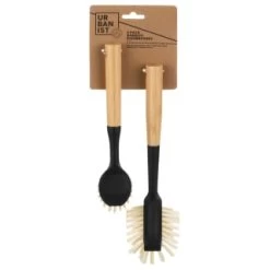 B&M Bamboo Dish Brushes 2pk -B&M Home Sales Store 397041 2pk bamboo dishbrushes
