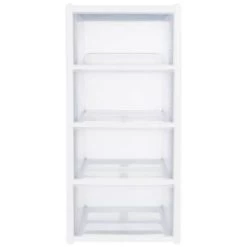 B&M White 4 Tier Drawers -B&M Home Sales Store 397930 white 4 tier drawers